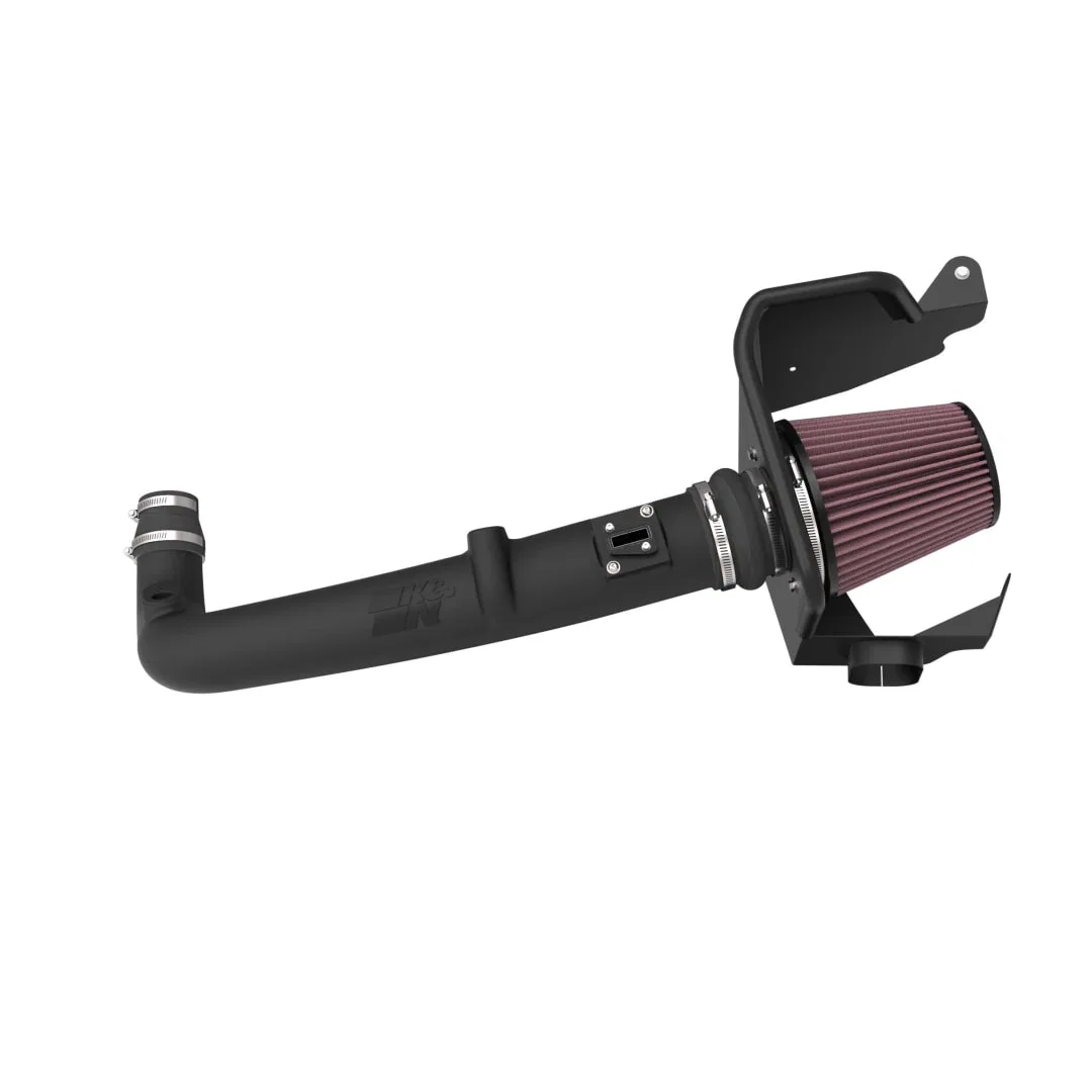 63-3122 – K&N FILTER Cold Air Intake, Black Polyethylene Tube Red Filter With Heat Shield And Mounting Hardware